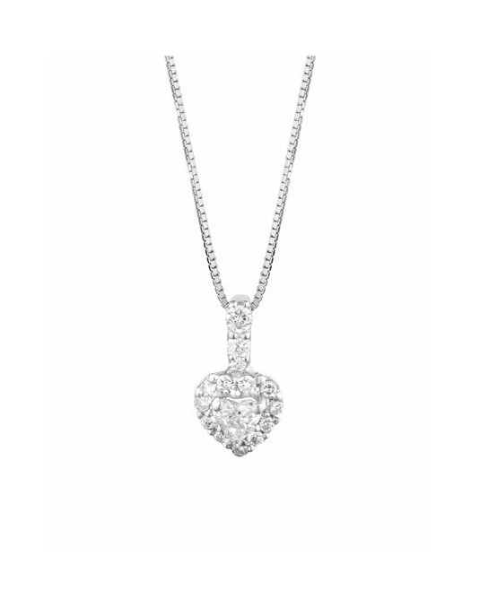 CIONDOLO FANTASIA IN ORO BIANCO 18 K CON DIAMANTI NATURALI E VVS