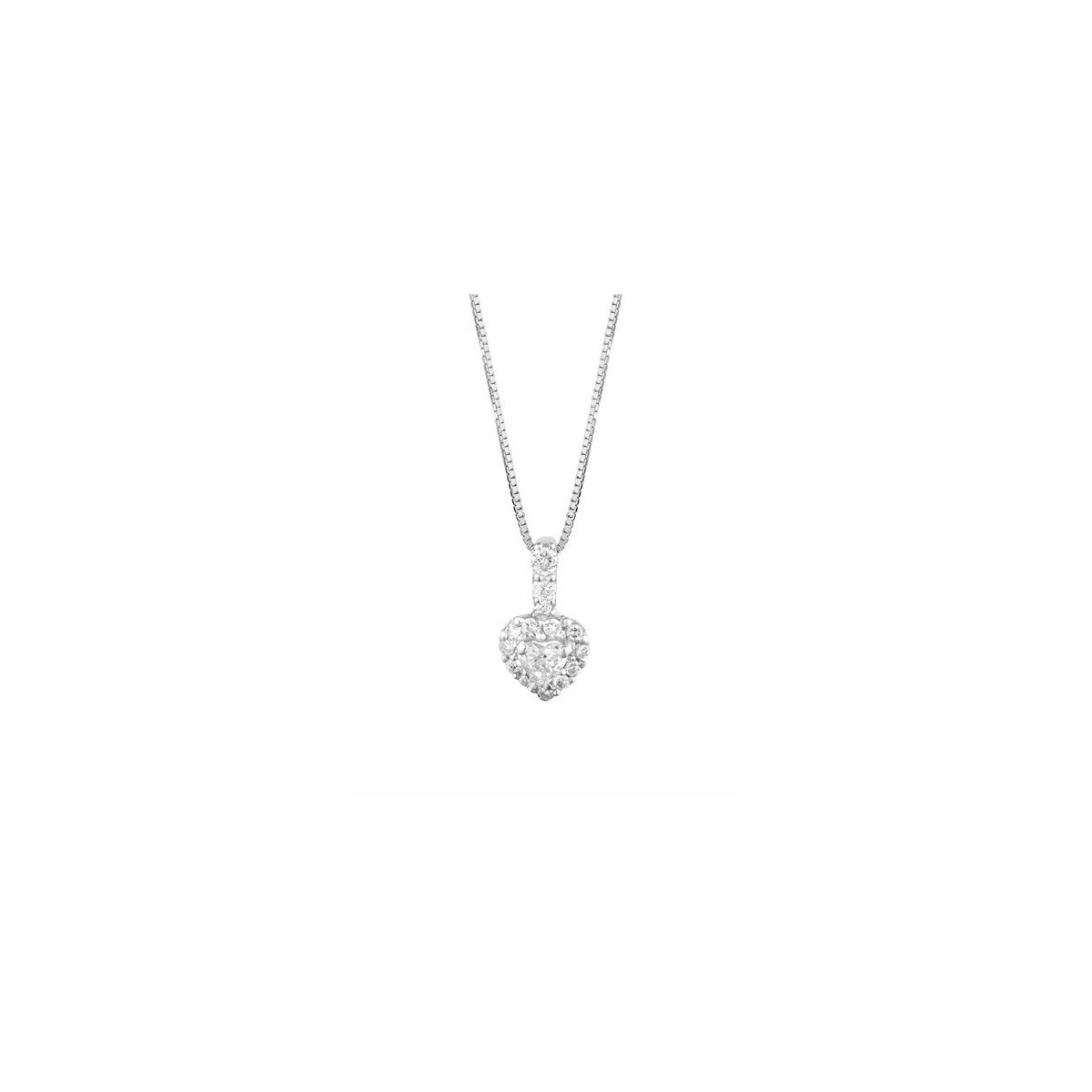 CIONDOLO FANTASIA IN ORO BIANCO 18 K CON DIAMANTI NATURALI E VVS