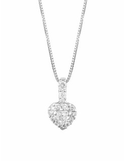 CIONDOLO FANTASIA IN ORO BIANCO 18 K CON DIAMANTI NATURALI E VVS