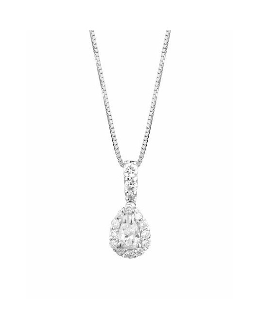 CIONDOLO FANTASIA IN ORO BIANCO 18 K CON DIAMANTI NATURALI E VVS