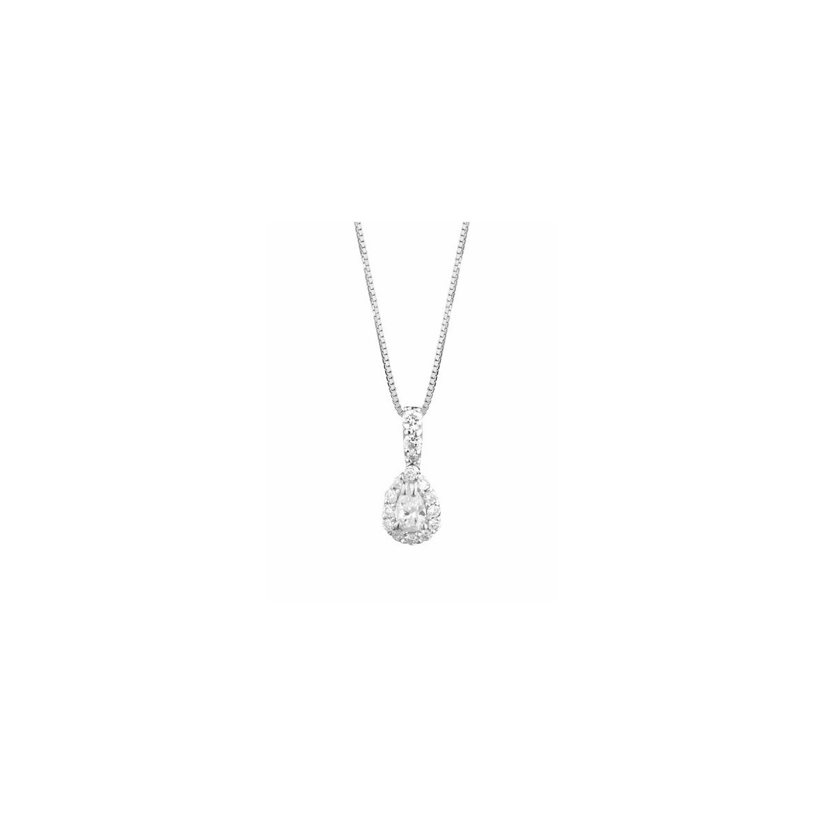 CIONDOLO FANTASIA IN ORO BIANCO 18 K CON DIAMANTI NATURALI E VVS
