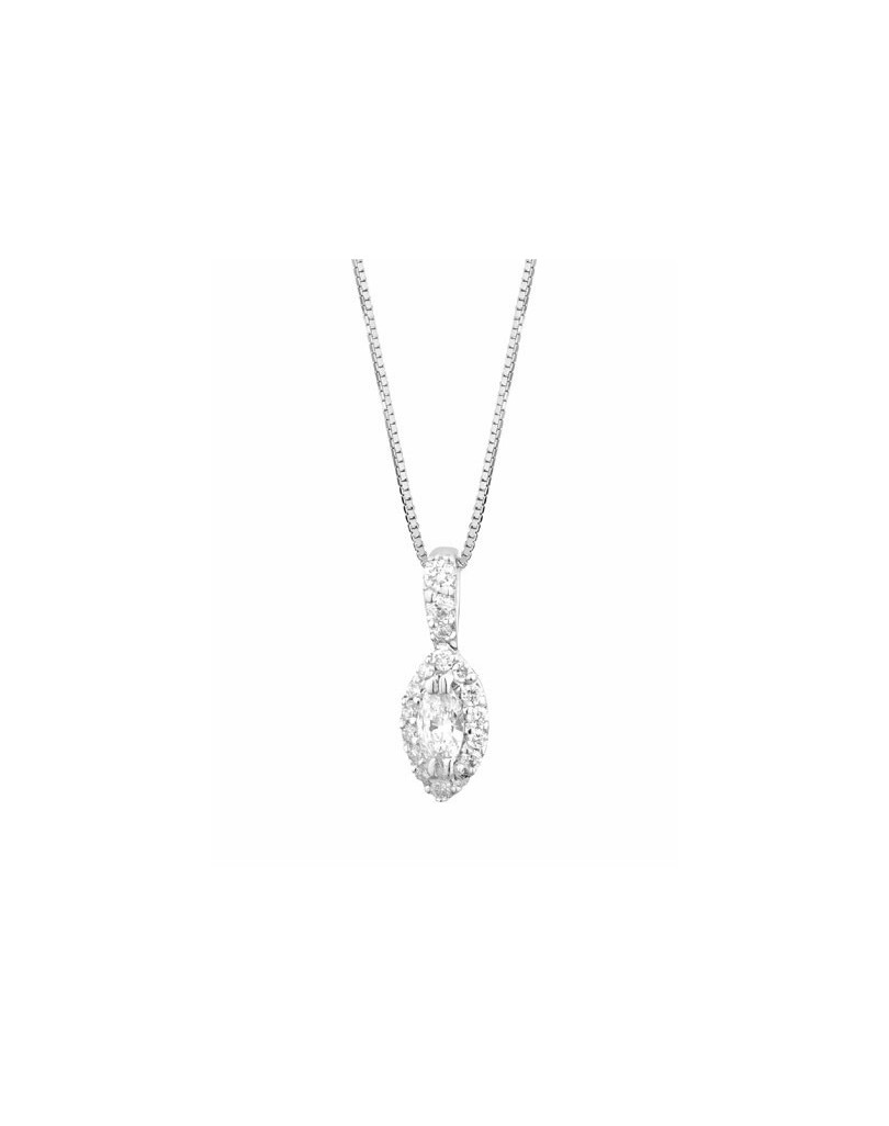 CIONDOLO FANTASIA IN ORO BIANCO 18 K CON DIAMANTI NATURALI E VVS