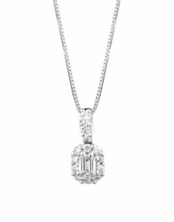 CIONDOLO FANTASIA IN ORO BIANCO 18 K CON DIAMANTI NATURALI E VVS