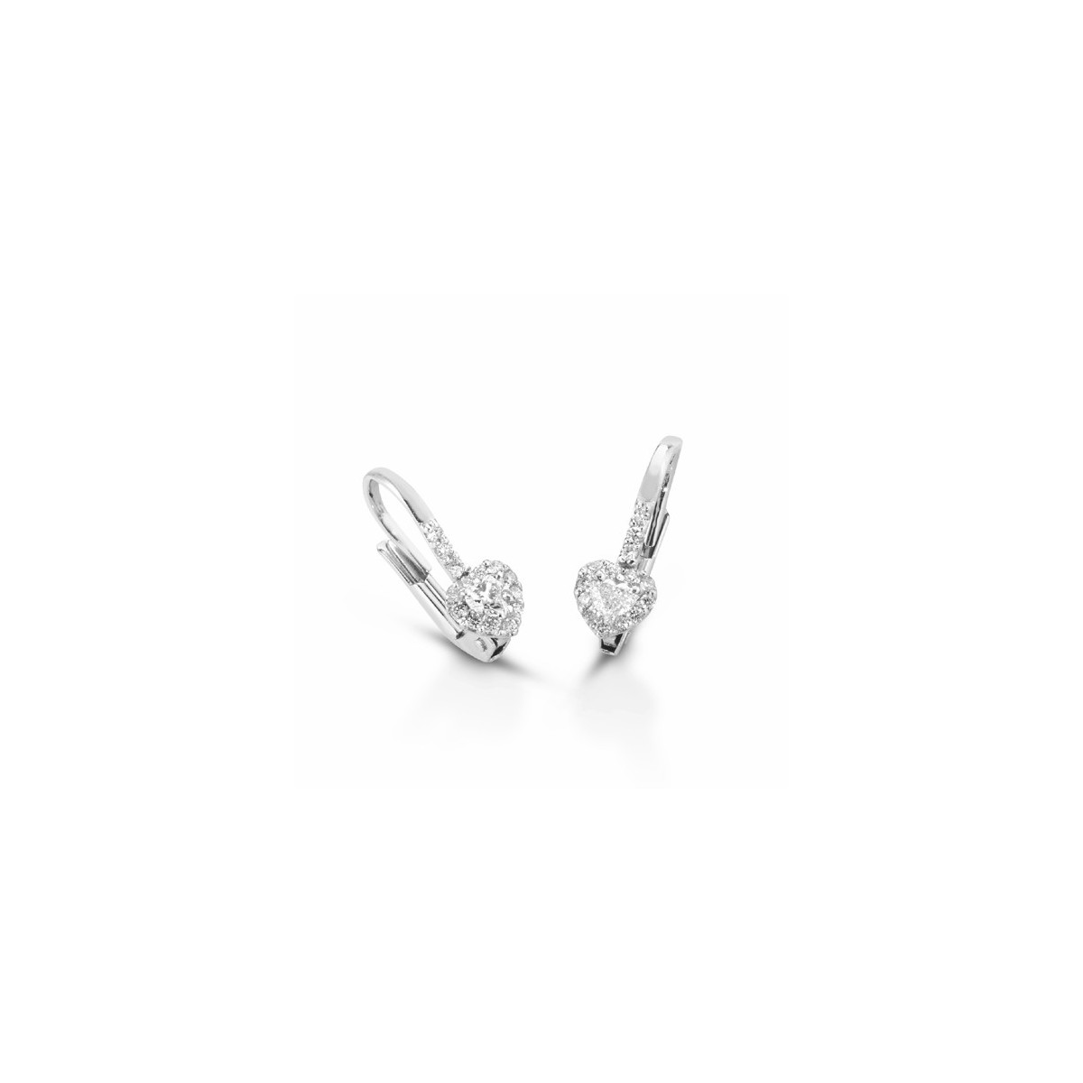 ORECCHINI FANTASIA IN ORO BIANCO 18 K CON DIAMANTI NATURALI E VVS