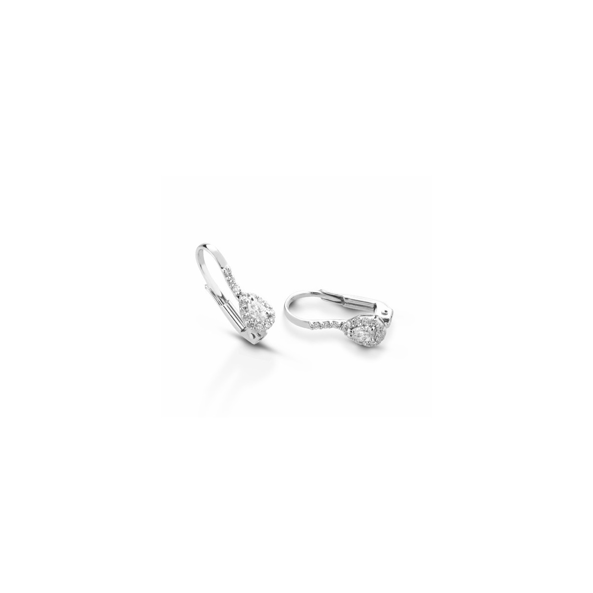 ORECCHINI FANTASIA IN ORO BIANCO 18 K CON DIAMANTI NATURALI E VVS