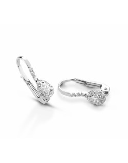 ORECCHINI FANTASIA IN ORO BIANCO 18 K CON DIAMANTI NATURALI E VVS