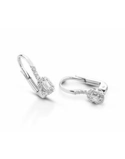 ORECCHINI FANTASIA IN ORO BIANCO 18 K CON DIAMANTI NATURALI E VVS