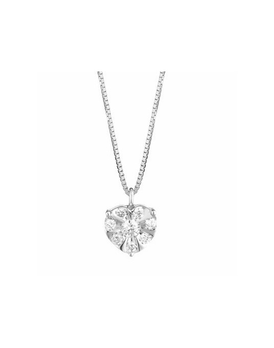 CIONDOLO FANTASIA IN ORO BIANCO 18 K CON DIAMANTI NATURALI E VVS
