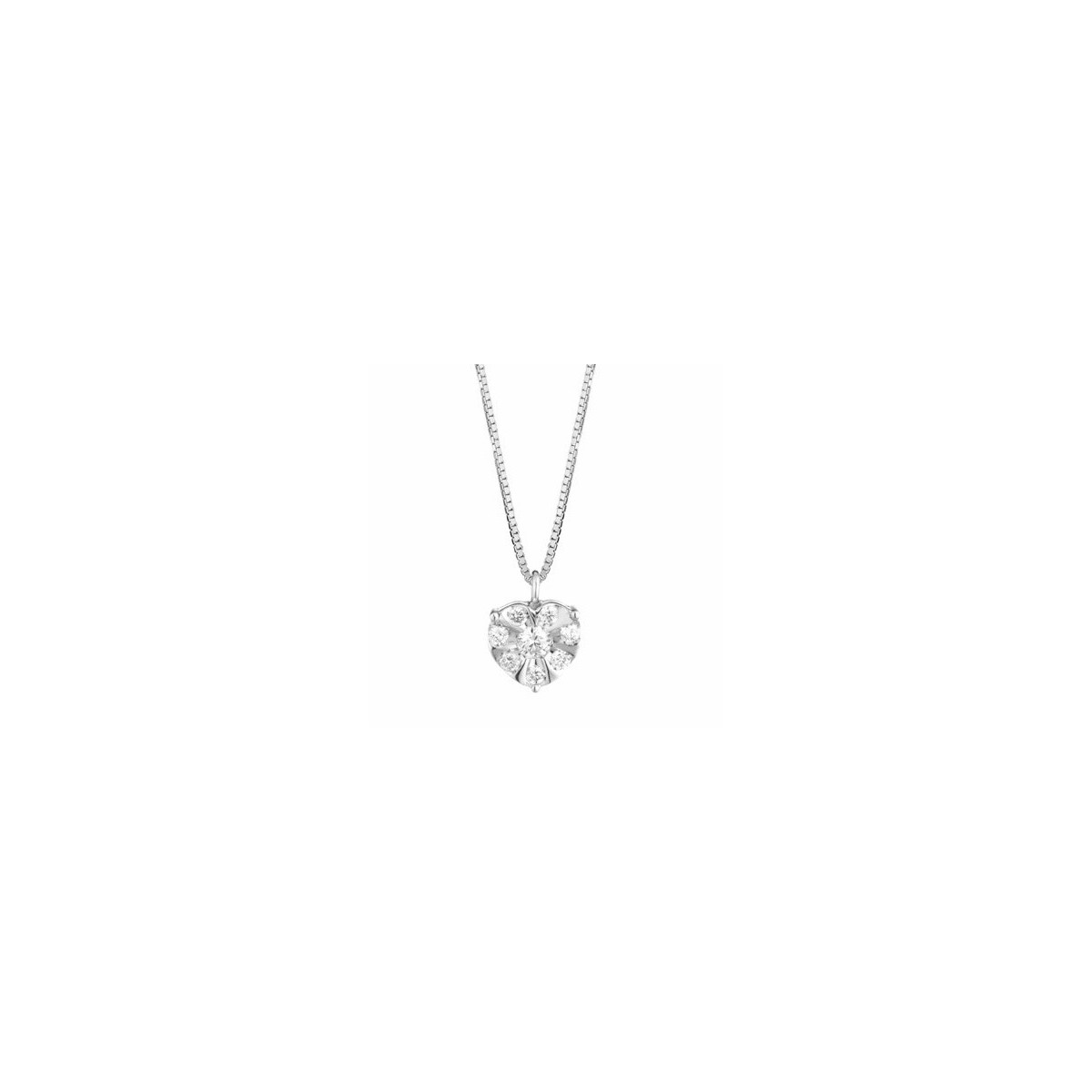 CIONDOLO FANTASIA IN ORO BIANCO 18 K CON DIAMANTI NATURALI E VVS