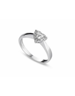 ANELLO FANTASIA IN ORO BIANCO 18 K CON DIAMANTI NATURALI E VVS