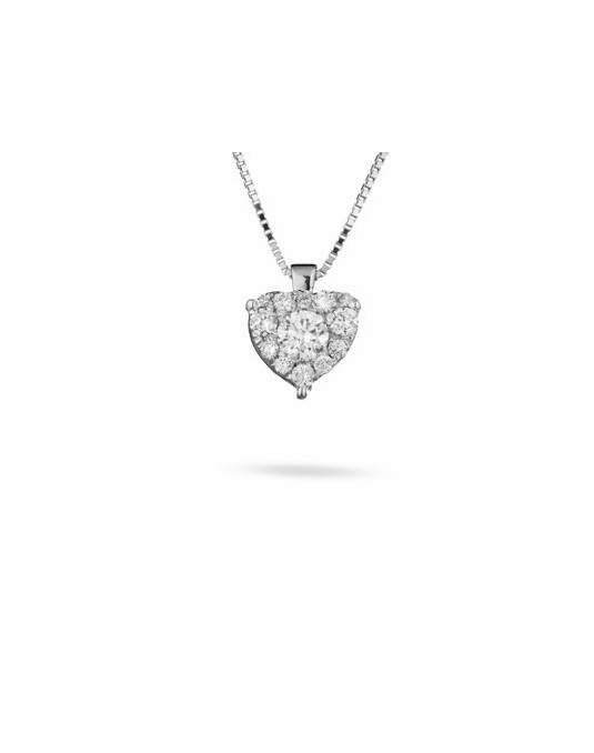 CIONDOLO FANTASIA IN ORO BIANCO 18 K CON DIAMANTI NATURALI E VVS