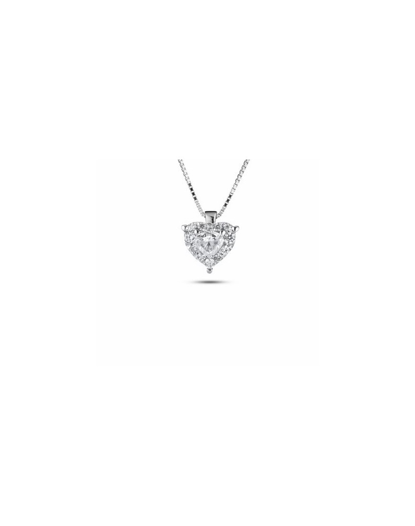CIONDOLO FANTASIA IN ORO BIANCO 18 K CON DIAMANTI NATURALI E VVS