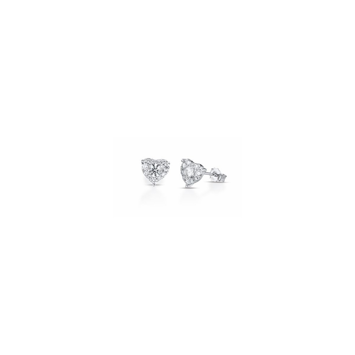 ORECCHINI FANTASIA IN ORO BIANCO 18 K CON DIAMANTI NATURALI E VVS