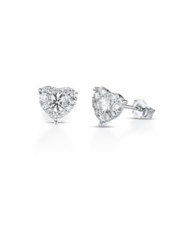 ORECCHINI FANTASIA IN ORO BIANCO 18 K CON DIAMANTI NATURALI E VVS