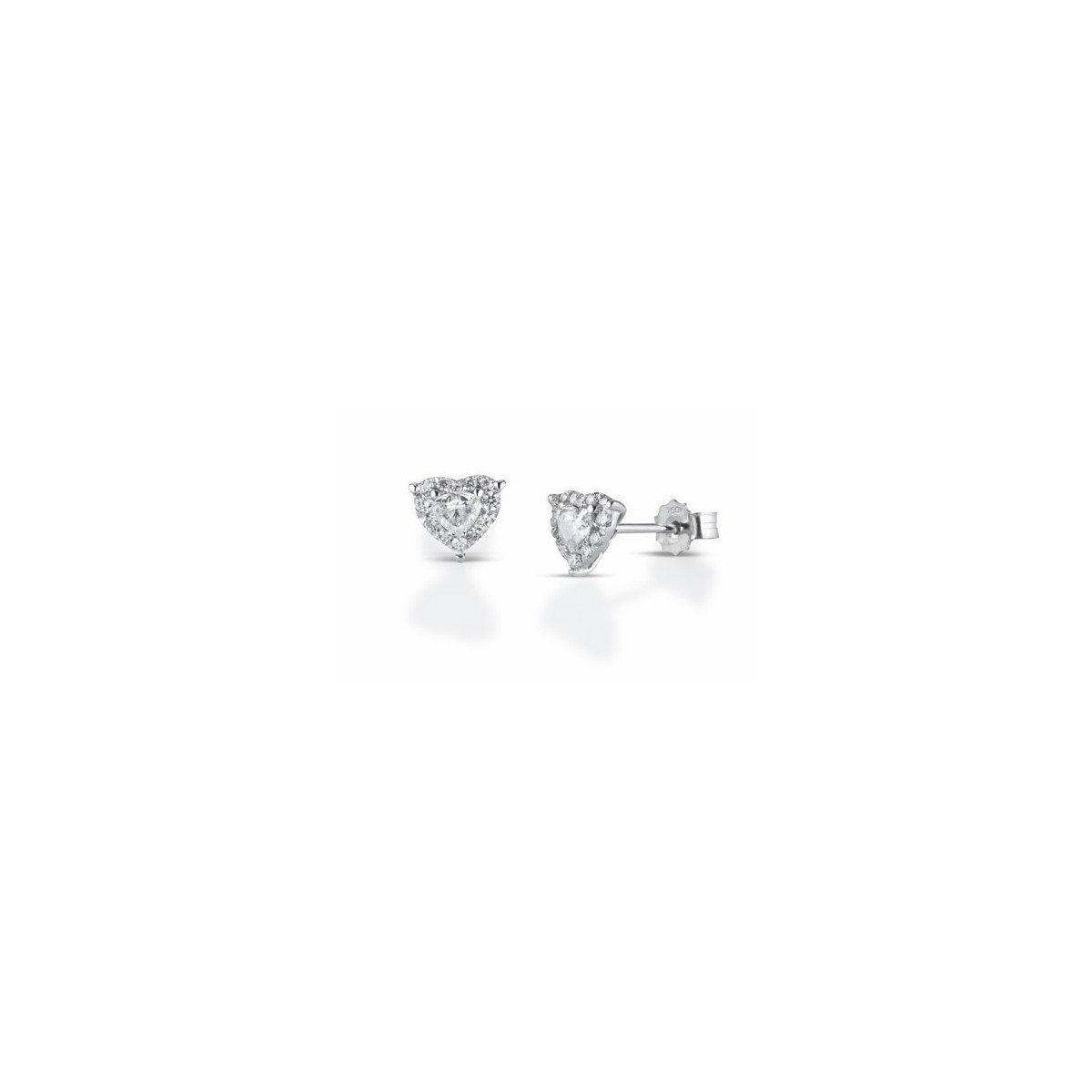 ORECCHINI FANTASIA IN ORO BIANCO 18 K CON DIAMANTI NATURALI E VVS