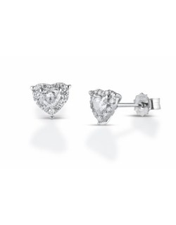 ORECCHINI FANTASIA IN ORO BIANCO 18 K CON DIAMANTI NATURALI E VVS