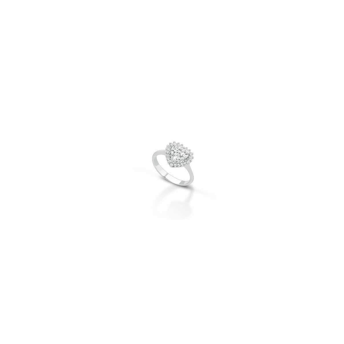 ANELLO FANTASIA IN ORO BIANCO 18 K CON DIAMANTI NATURALI E VVS