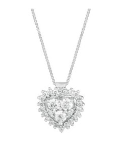CIONDOLO FANTASIA IN ORO BIANCO 18 K CON DIAMANTI NATURALI E VVS