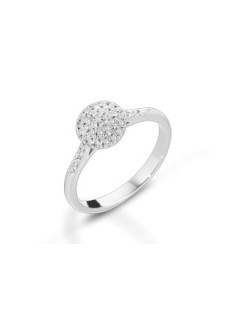 ANELLO FANTASIA IN ORO BIANCO 18 K CON DIAMANTI NATURALI E VVS