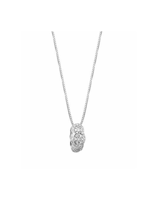 CIONDOLO FANTASIA IN ORO BIANCO 18 K CON DIAMANTI NATURALI E VVS
