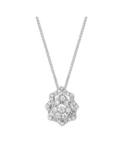 CIONDOLO FANTASIA IN ORO BIANCO 18 K CON DIAMANTI NATURALI E VVS