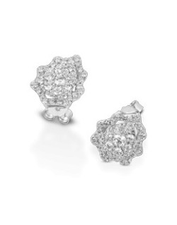 ORECCHINI FANTASIA IN ORO BIANCO 18 K CON DIAMANTI NATURALI E VVS