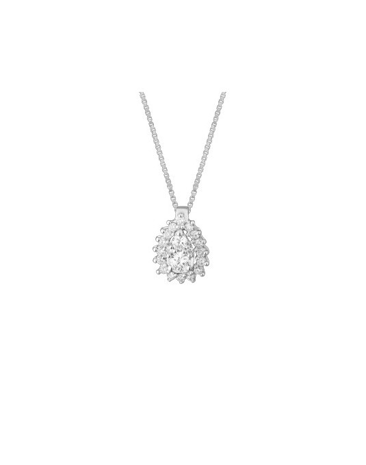 CIONDOLO FANTASIA IN ORO BIANCO 18 K CON DIAMANTI NATURALI E VVS