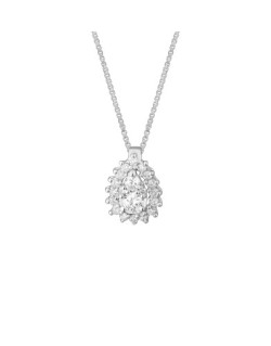 CIONDOLO FANTASIA IN ORO BIANCO 18 K CON DIAMANTI NATURALI E VVS