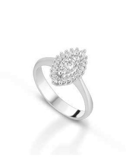 ANELLO FANTASIA IN ORO BIANCO 18 K CON DIAMANTI NATURALI E VVS
