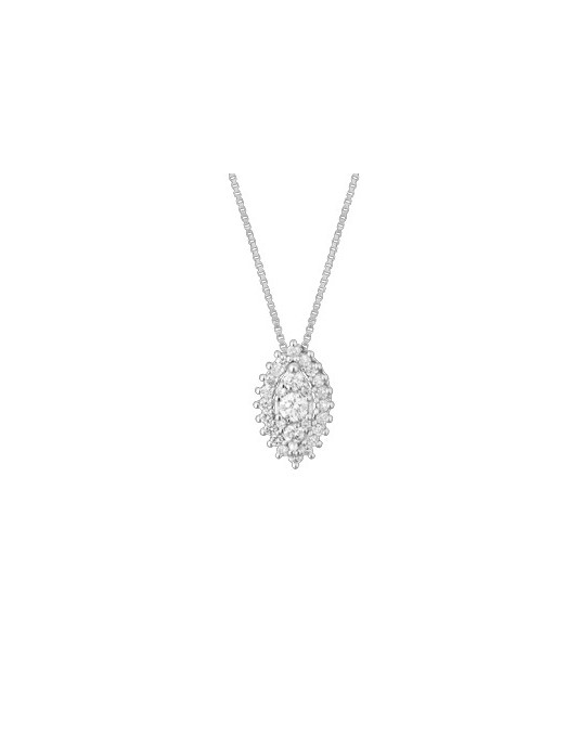 CIONDOLO FANTASIA IN ORO BIANCO 18 K CON DIAMANTI NATURALI E VVS
