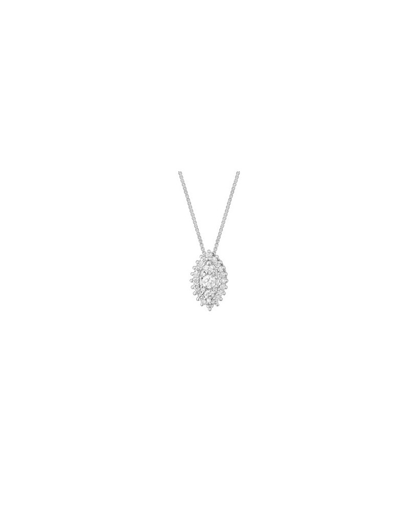 CIONDOLO FANTASIA IN ORO BIANCO 18 K CON DIAMANTI NATURALI E VVS