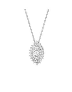 CIONDOLO FANTASIA IN ORO BIANCO 18 K CON DIAMANTI NATURALI E VVS