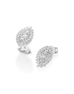 ORECCHINI FANTASIA IN ORO BIANCO 18 K CON DIAMANTI NATURALI E VVS