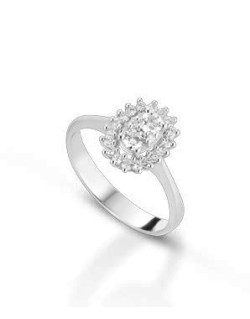ANELLO FANTASIA IN ORO BIANCO 18 K CON DIAMANTI NATURALI E VVS