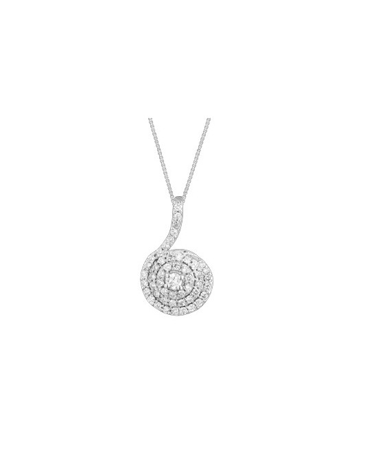 CIONDOLO FANTASIA IN ORO BIANCO 18 K CON DIAMANTI NATURALI E VVS