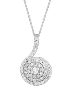CIONDOLO FANTASIA IN ORO BIANCO 18 K CON DIAMANTI NATURALI E VVS