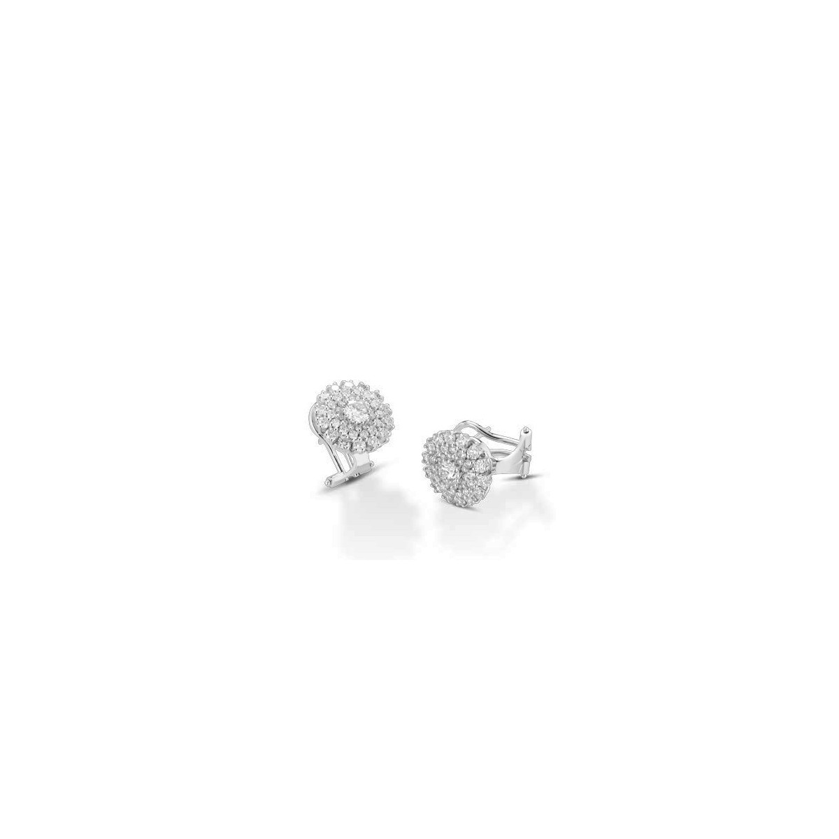 ORECCHINI FANTASIA IN ORO BIANCO 18 K CON DIAMANTI NATURALI E VVS