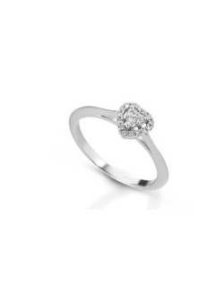 ANELLO FANTASIA IN ORO BIANCO 18 K CON DIAMANTI NATURALI E VVS