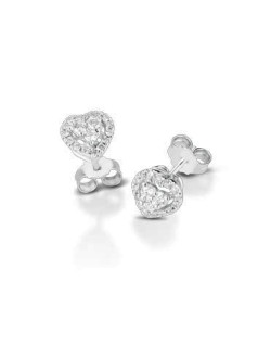 ORECCHINI FANTASIA IN ORO BIANCO 18 K CON DIAMANTI NATURALI E VVS