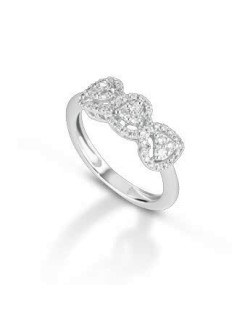ANELLO FANTASIA IN ORO BIANCO 18 K CON DIAMANTI NATURALI E VVS