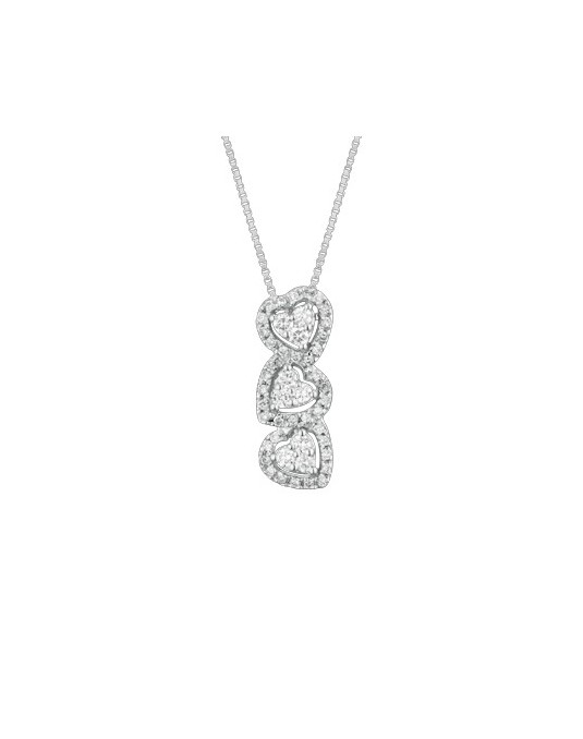 CIONDOLO FANTASIA IN ORO BIANCO 18 K CON DIAMANTI NATURALI E VVS