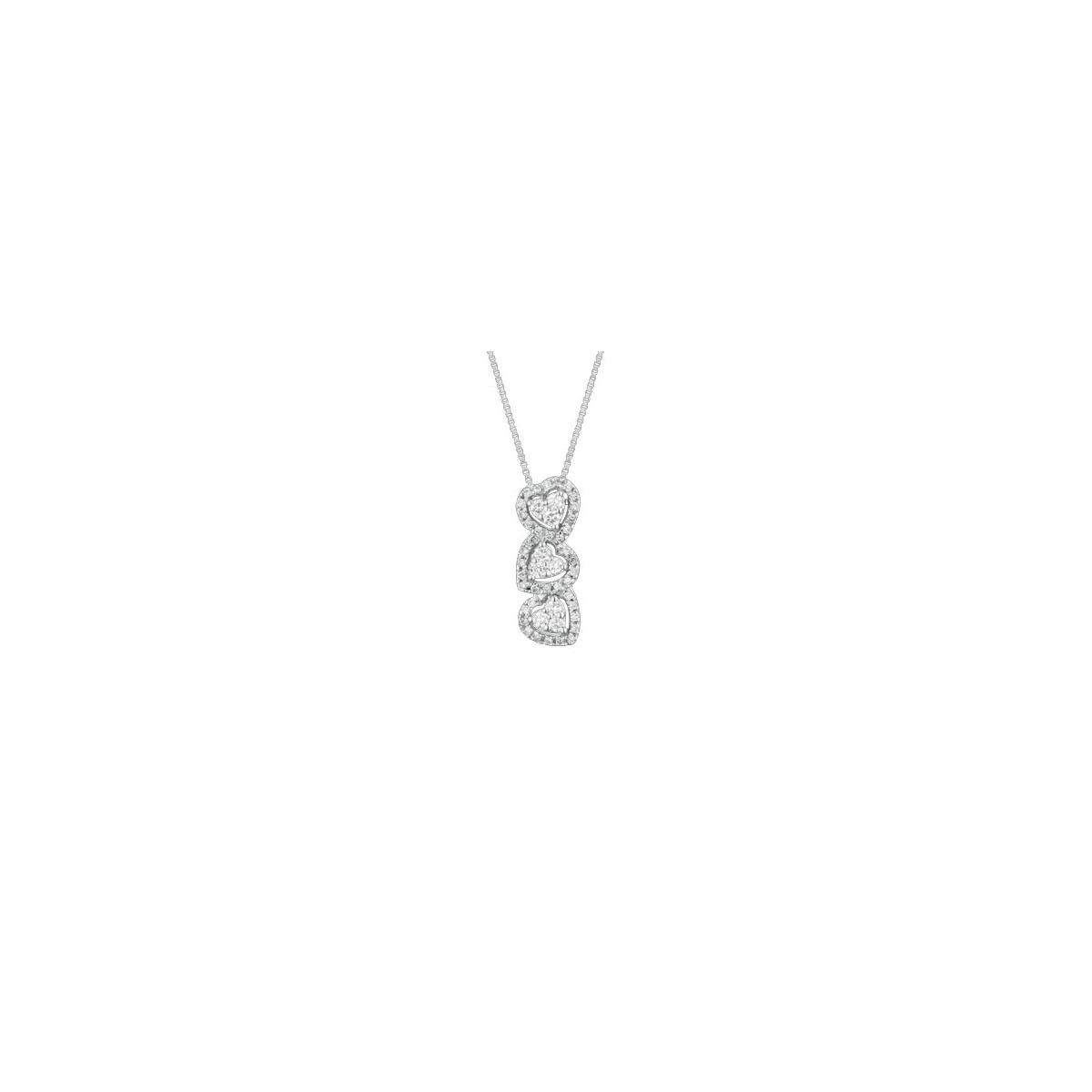 CIONDOLO FANTASIA IN ORO BIANCO 18 K CON DIAMANTI NATURALI E VVS