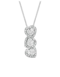 CIONDOLO FANTASIA IN ORO BIANCO 18 K CON DIAMANTI NATURALI E VVS