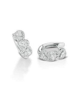 ORECCHINI FANTASIA IN ORO BIANCO 18 K CON DIAMANTI NATURALI E VVS