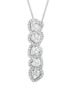 CIONDOLO FANTASIA IN ORO BIANCO 18 K CON DIAMANTI NATURALI E VVS