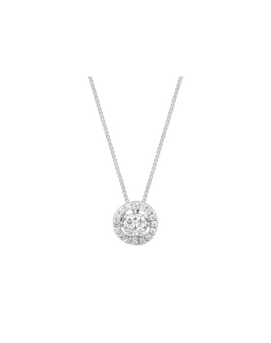 CIONDOLO FANTASIA IN ORO BIANCO 18 K CON DIAMANTI NATURALI E VVS