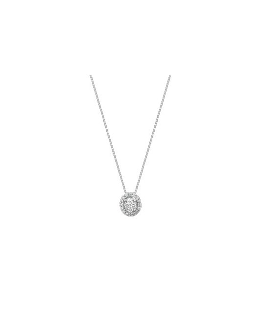 CIONDOLO FANTASIA IN ORO BIANCO 18 K CON DIAMANTI NATURALI E VVS