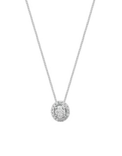 CIONDOLO FANTASIA IN ORO BIANCO 18 K CON DIAMANTI NATURALI E VVS
