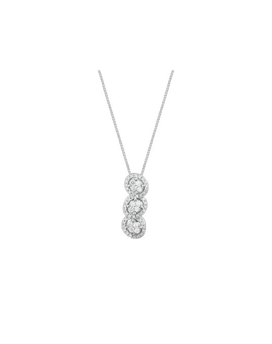 CIONDOLO FANTASIA IN ORO BIANCO 18 K CON DIAMANTI NATURALI E VVS