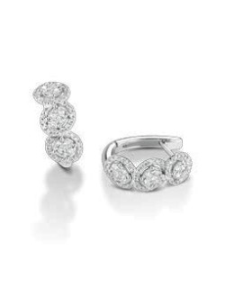 ORECCHINI FANTASIA IN ORO BIANCO 18 K CON DIAMANTI NATURALI E VVS